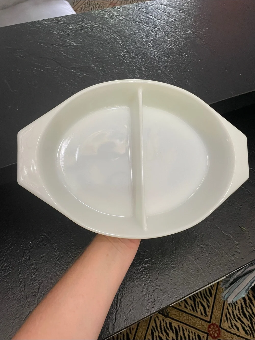 Pyrex Divided Yellow Ceramic Serving Dish - Bright Yellow Home Accent 1 1/2 Qt